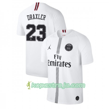 Billiga Fotbollströjor Paris Saint-Germain Draxler 23 Jodan Vit Tredje tröja 2018/19 Kortärmad